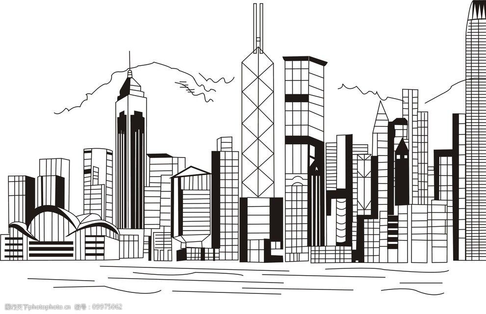 香港建筑矢量图的魅力 从城市轮廓到设计本质